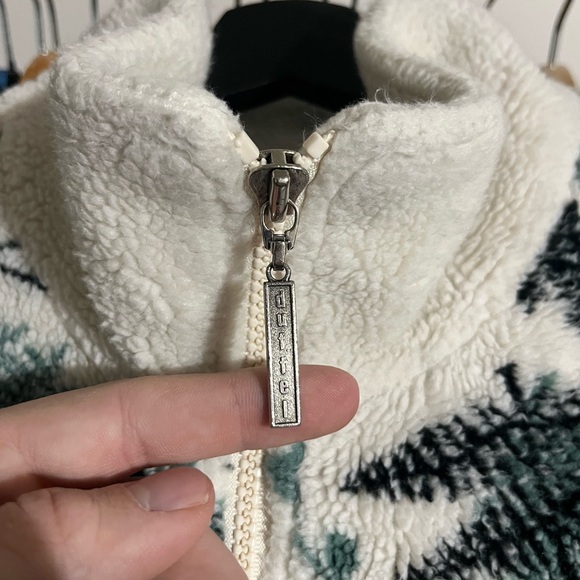 Women's White and Black Fern Pattern Jacket - Picture 2 of 4